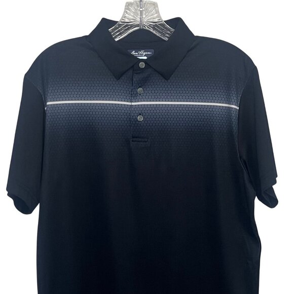 Ben Hogan Golf Polo Shirt Mens Small Black Blue New Moisture Wicking UPF15 - Picture 3 of 9